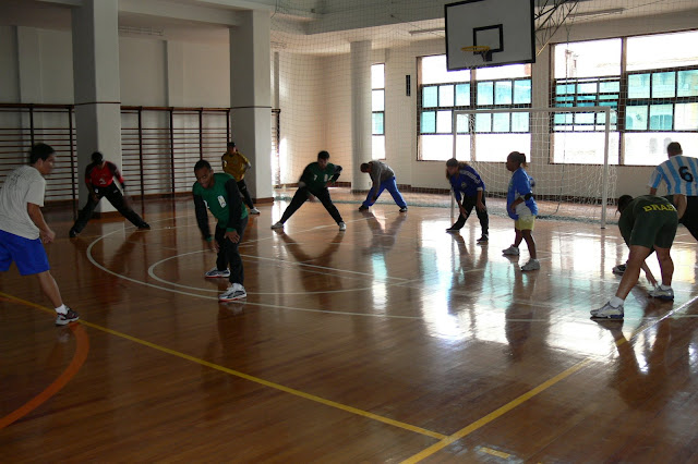 Legenda: Treino da equipe de Goalball da Urece.