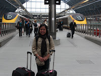 Christine and the Eurostar across the English Channel