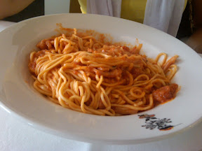 Spaghetti bacó i tomàquet