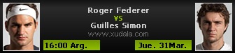 Roger Federer vs Simon Guilles