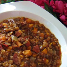 Dijon Ham and Lentil Soup