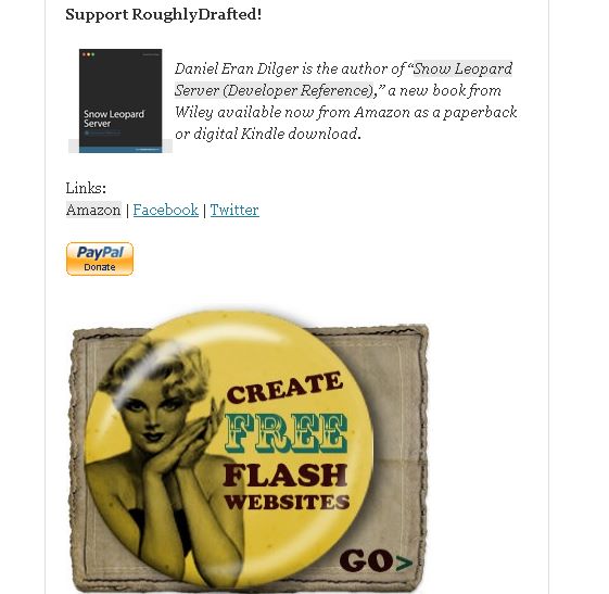 Create free flash websites at Roughly Drafted Magazine