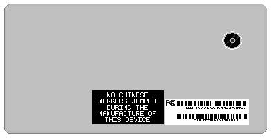 No Chinese workers jumped during the manufacture of this device.