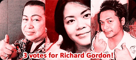 3 votes for Richard Gordon