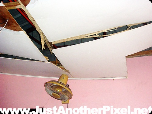 closer look at the ceiling