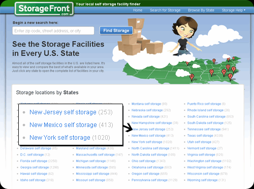 Storage Front Storage Facilities in Every State