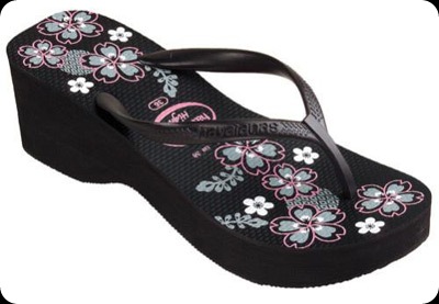 Havaianas High Heel Sun Black Flip Flops - JustAnotherPixel.net