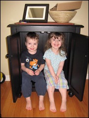 Evie and cousin Jacob taking a little rest from mischief.
