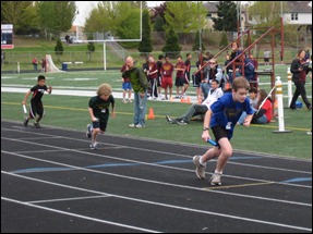 Daniel at the starting line of the relay.