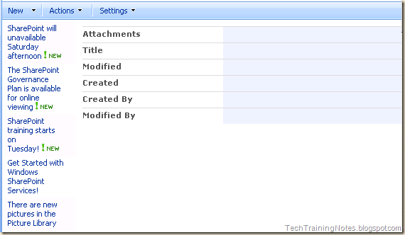 Preview Page - no item selected Preview Page - no item selected
