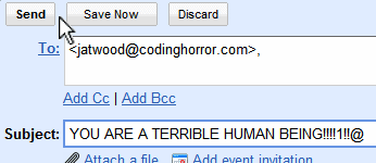 Gmail send vs save now