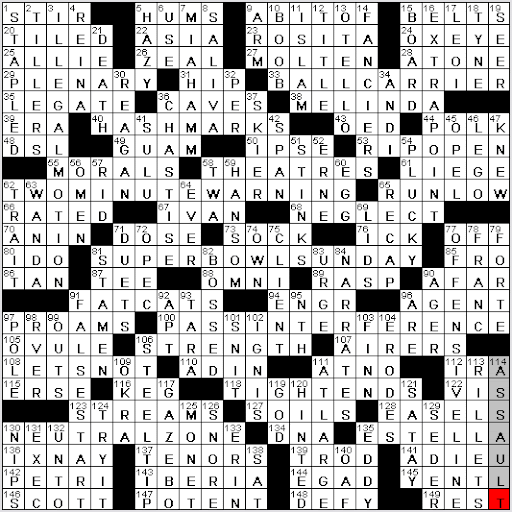 new york times crossword answers