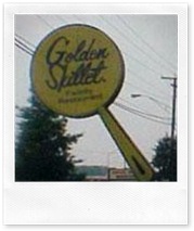 Giant 'pan' sign for Golden Skillet