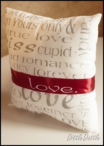 Subway Art Valentine's Pillow
