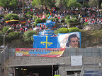 Clearly there're some Alonso fans. You can see a Basque flag as well