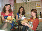 cooking with some students