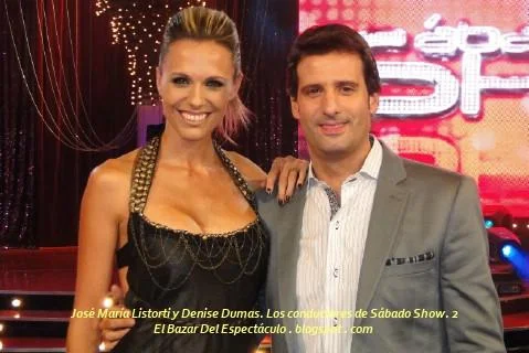 José María Listorti y Denise Dumas. Los conductores de Sábado Show. 2.JPG