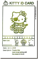 Hello Kitty Lab 2009 - cards