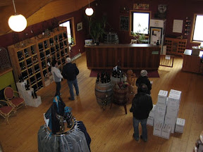 The welcome area at Jost Vineyards in Malagash, Nova Scotia