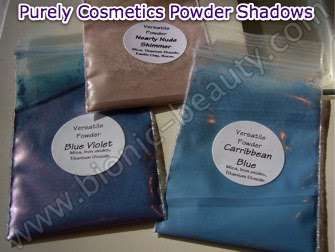 Loose pigment eye shadows by Purely Cosmetics
