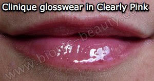Clinique's Long Last glosswear SPF 15 in Clearly Pink