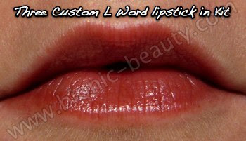 Three Custom Color The L Word lipstick in Kit