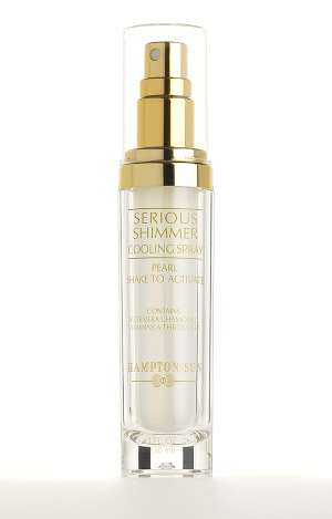 Hampton Sun Serious Shimmer Cooling Spray in Pearl - review by Bionic Beauty blog