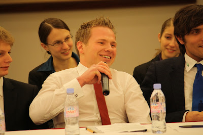 A Delegate poses a question