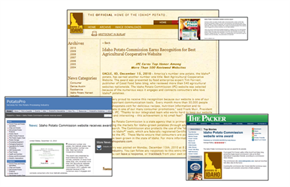 Tim Makes News Idaho Potato Commission Website Award Muir