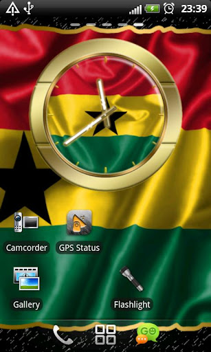 Ghana flag clocks