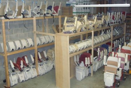 Stairlift Stock @ Unicorn Stairlifts Premises