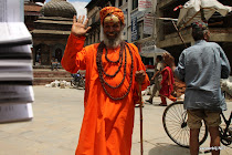 Ascete in the streets of Kathmandu, Nepal