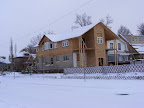 Back of house with framing complete