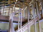 Looking up from the first landing on the stairs
