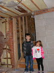 Kids in the basement by the new stairs