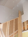 Looking up at stairwell w/drywall