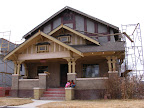 Front of house with painted trim