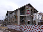 Back of house with painted trim