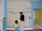 Bad wall to be fixed and repainted