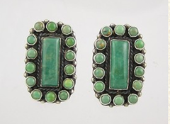 Navajo Emerald Turquoise Earrings