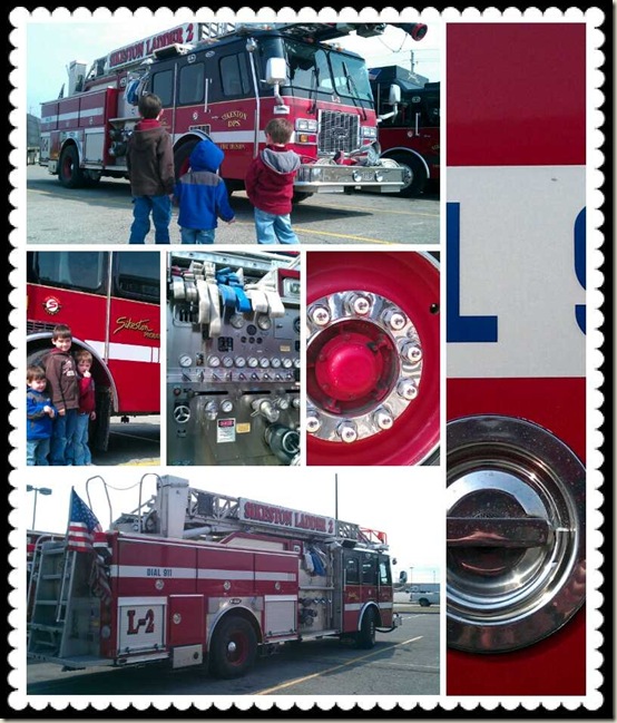Fire truck collage