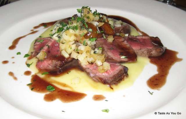 Wood Grilled Venison Leg with Parsnips, Apples, and Chestnuts at Osteria in Philadelphia - Photo by Taste As You Go