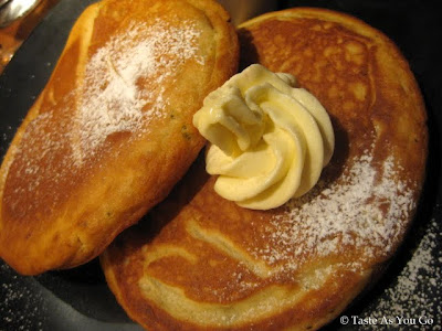 Kaffir Lime Leaf Pancakes with Lemongrass Butter at Kittichai in New York, NY - Photo by Taste As You Go