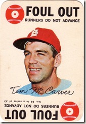 1968 Topps McCarver Game 1968 Topps McCarver Game