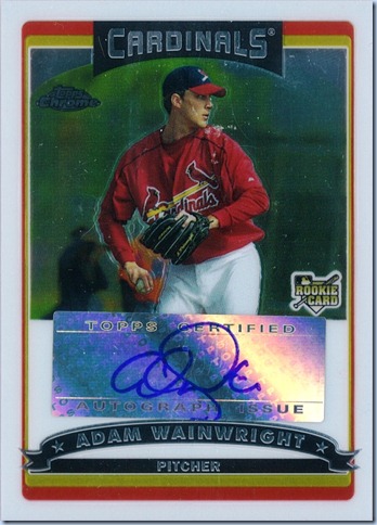 2006 Topps Chrome Wainwright Auto RC