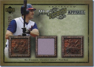 2006 UD Artifacts Broussard Jersey 269 of 325 2006 UD Artifacts Broussard Jersey 269 of 325