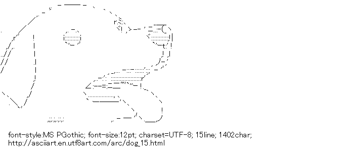 One Line Ascii Art Dog : Dog ascii art related keywords long tail