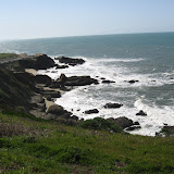 Hiking along the coast.