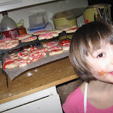 Madeline with the finished cookies