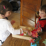 Kids having a tea party
